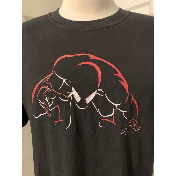 VTG Y2K Universal Studios Spider-man Double Sided Black T Shirt Size L Amazing - Picture 1 of 7